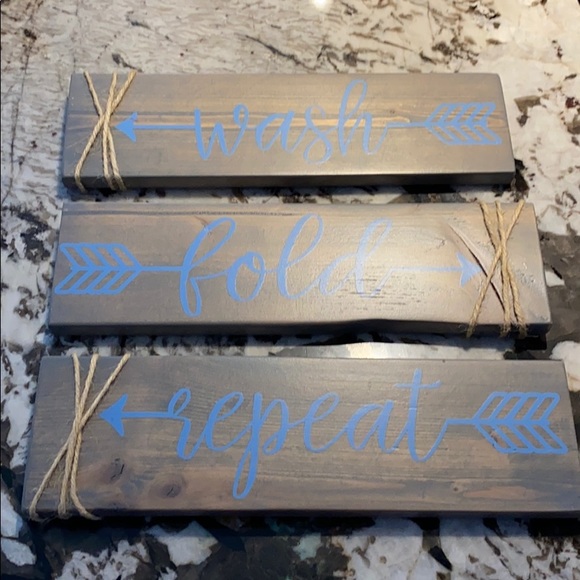 Laundry room signs.